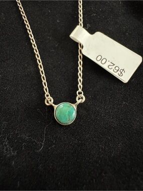 Sterling silver necklace with turquoise stone